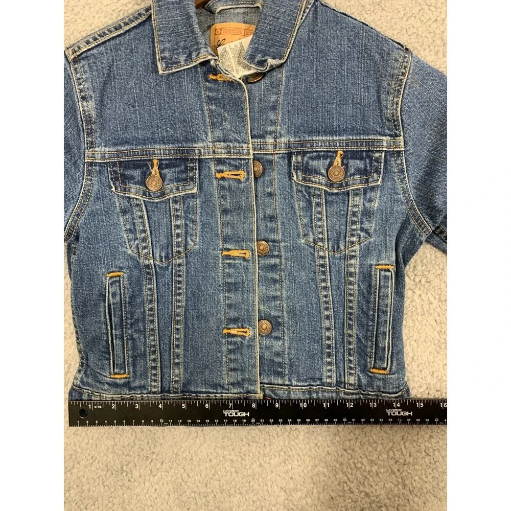 Levi Strauss Signature Denim Blue Jean Youth Button-up Jacket Large (L) - Picture 11 of 13